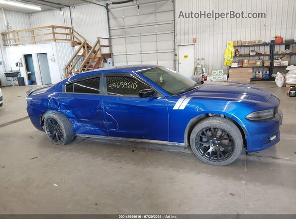 2C3CDXBG0KH507018 2019 DODGE CHARGER Blue Панорамний вид салону 360°