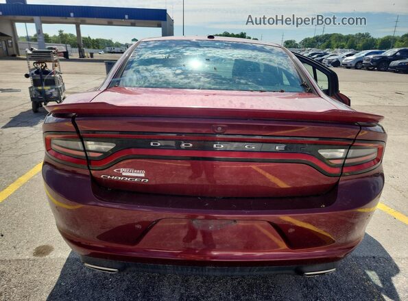 2C3CDXBG0KH640815 2019 DODGE CHARGER Burgundy Հետևի տեսք