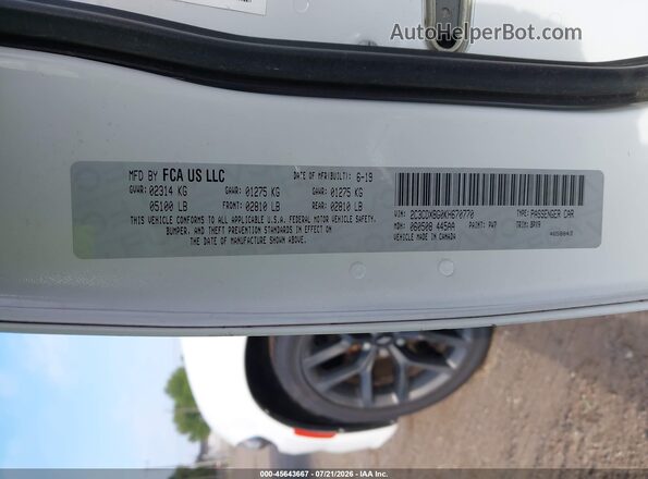 2C3CDXBG0KH670770 2019 DODGE CHARGER Белый Вид подкапотного пространства