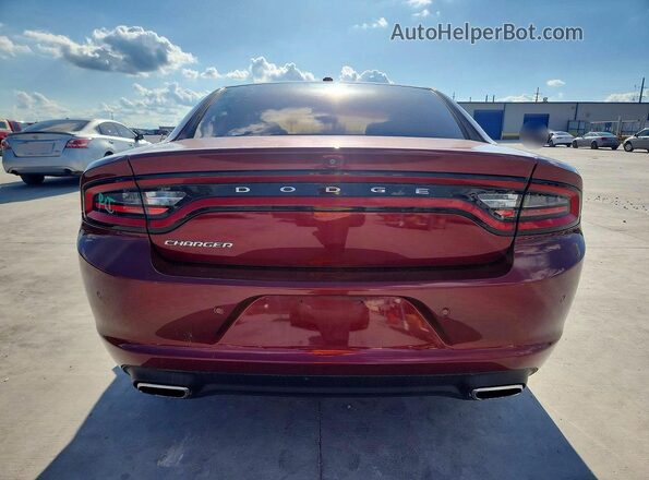 2C3CDXBG0KH673197 2019 DODGE CHARGER Maroon უკანა ხედი