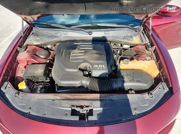 2C3CDXBG0KH673197 2019 DODGE CHARGER Maroon უკანა სალონის ხედი
