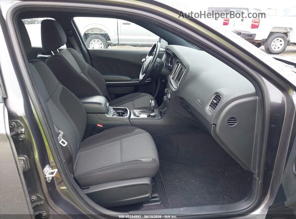 2C3CDXBG0LH190178 2020 DODGE CHARGER Gray Widok wnętrza z przodu