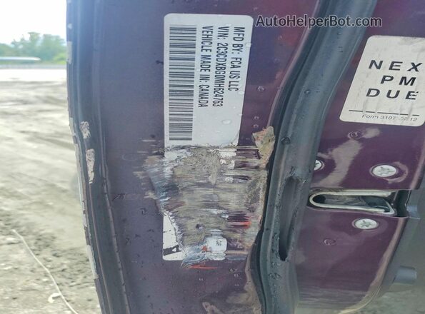 2C3CDXBG0MH624763 2021 DODGE CHARGER Purple VIN կոդի պիտակի տեսք