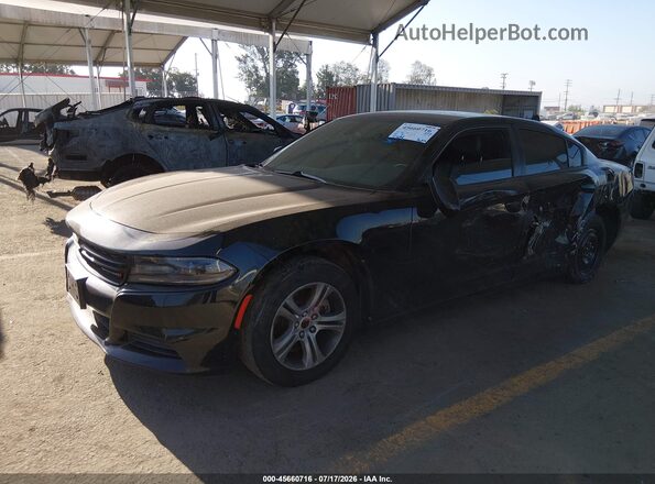 2C3CDXBG0MH642230 2021 DODGE CHARGER Black Առջևի ձախ երեք քառորդ տեսարան