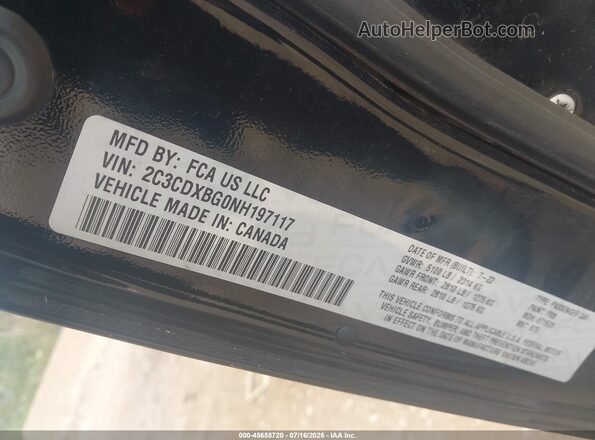 2C3CDXBG0NH197117 2022 DODGE CHARGER Black Engine compartment view