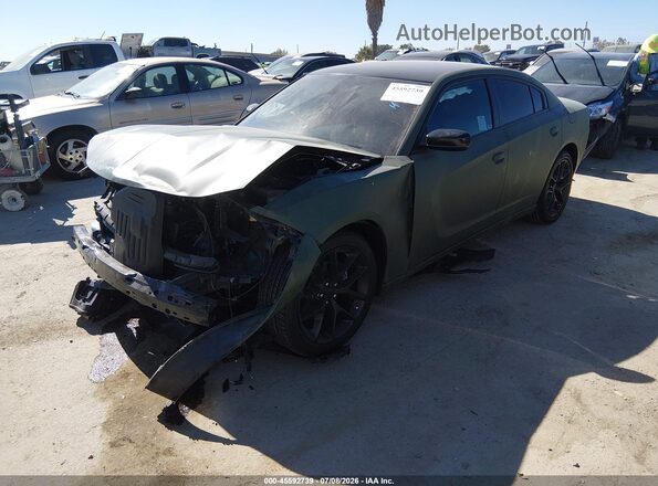 2C3CDXBG0NH243903 2022 DODGE CHARGER Green წინა მარცხენა ხედი სამი მეოთხედიდან