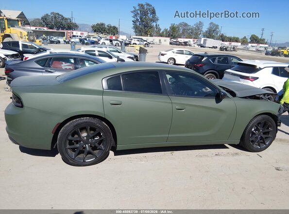 2C3CDXBG0NH243903 2022 DODGE CHARGER Green უკანა სალონის ხედი