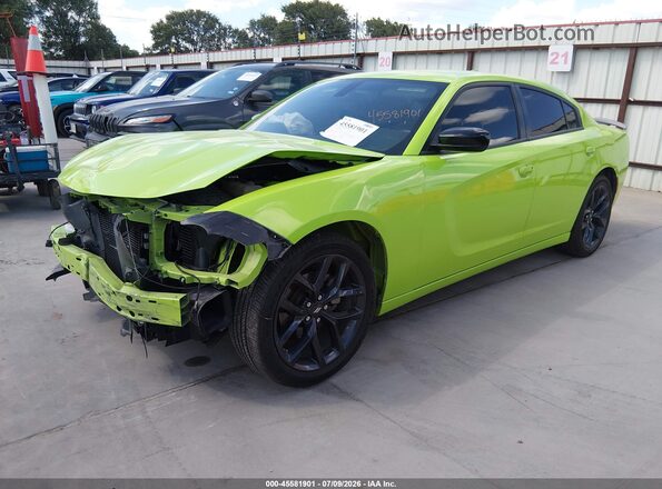 2C3CDXBG0PH535554 2023 DODGE CHARGER Green წინა მარცხენა ხედი სამი მეოთხედიდან