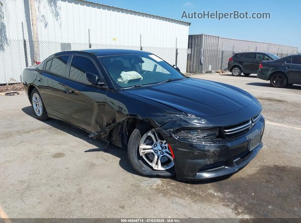 2C3CDXBG1GH228698 2016 DODGE CHARGER Black Դիմացի տեսք