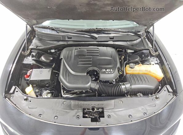 2C3CDXBG1HH630206 2017 DODGE CHARGER Черный Вид задней части салона