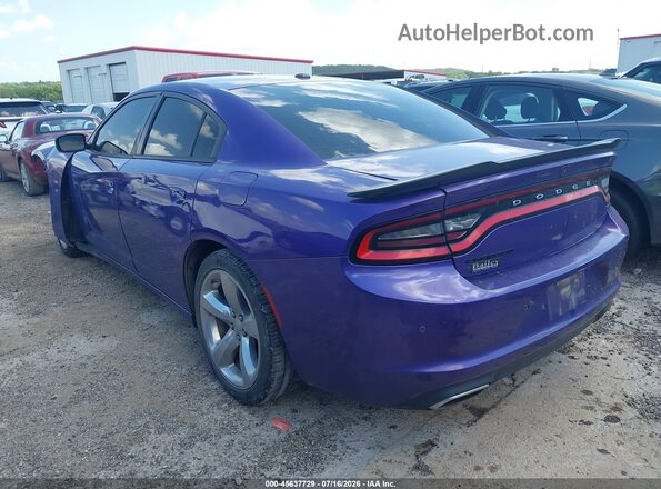 2C3CDXBG1JH307182 2018 DODGE CHARGER Фиолетовый Задняя левая четверть