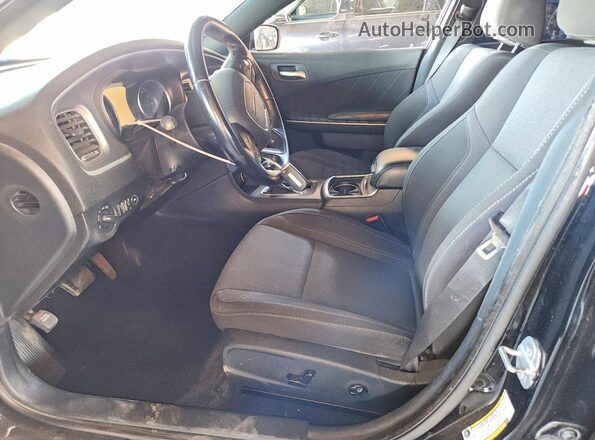 2C3CDXBG1KH719829 2019 DODGE CHARGER Black წინა სალონის ხედი