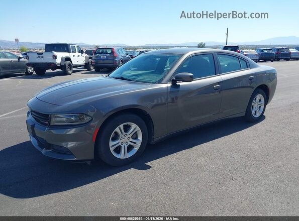 2C3CDXBG1LH188424 2020 DODGE CHARGER Gray Առջևի ձախ երեք քառորդ տեսարան