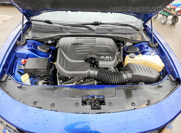 2C3CDXBG1LH232809 2020 DODGE CHARGER Blue უკანა სალონის ხედი