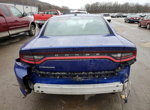 2C3CDXBG1LH232809 2020 DODGE CHARGER Blue უკანა ხედი