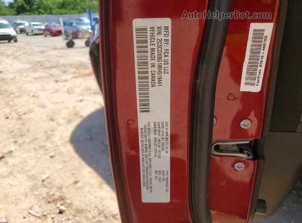 2C3CDXBG1MH519441 2021 DODGE CHARGER Maroon ძრავის განყოფილების ხედი