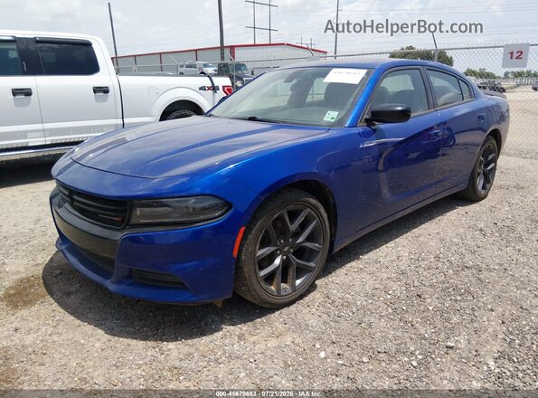 2C3CDXBG1MH534134 2021 DODGE CHARGER Blue Передня ліва чверть