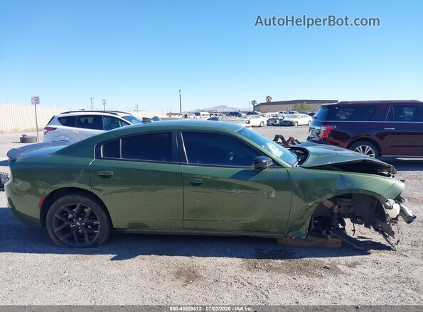 2C3CDXBG1NH133359 2022 DODGE CHARGER Green Սալոնի հետևի տեսք