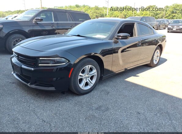 2C3CDXBG2JH303495 2018 DODGE CHARGER Black Առջևի ձախ երեք քառորդ տեսարան