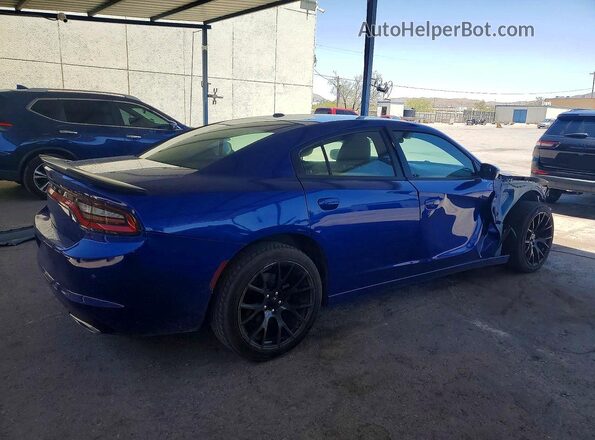 2C3CDXBG2JH336528 2018 DODGE CHARGER Blue Trasero derecho