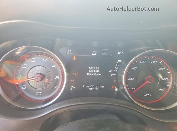2C3CDXBG2KH692205 2019 DODGE CHARGER Gray Вид щитка приладів