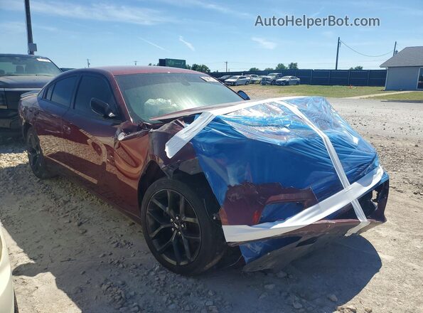 2C3CDXBG2KH732511 2019 DODGE CHARGER Красный Передняя правая четверть