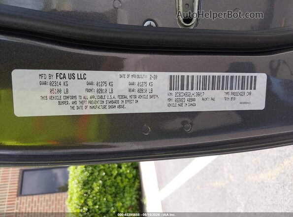2C3CDXBG2LH138017 2020 DODGE CHARGER Gray Widok komory silnika