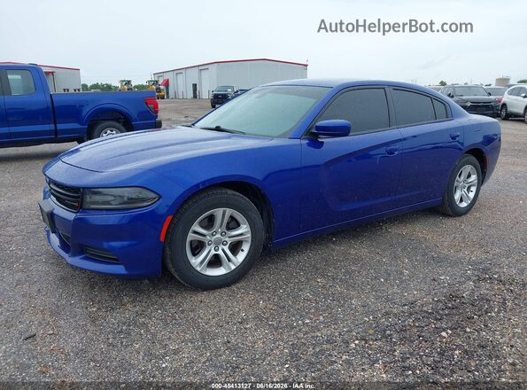 2C3CDXBG2LH190070 2020 DODGE CHARGER Blue Przód lewy