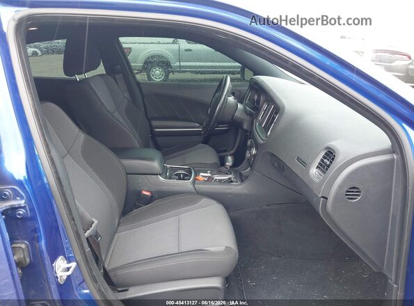 2C3CDXBG2LH190070 2020 DODGE CHARGER Blue Widok wnętrza z przodu