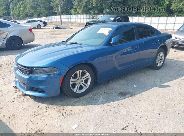 2C3CDXBG2LH232902 2020 DODGE CHARGER Blue Przód lewy