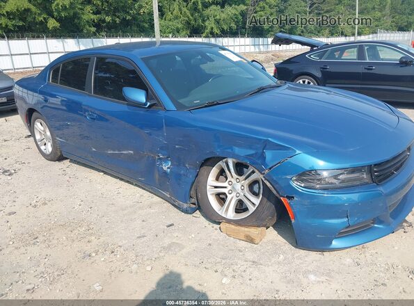 2C3CDXBG2LH232902 2020 DODGE CHARGER Blue Widok z przodu