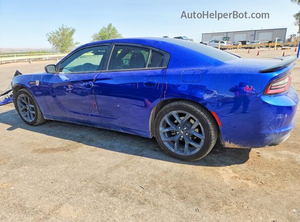 2C3CDXBG2MH528214 2021 DODGE CHARGER Blue Rear left