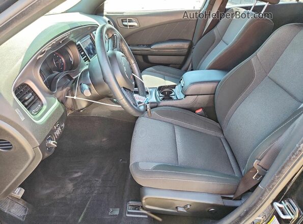 2C3CDXBG2MH677898 2021 DODGE CHARGER Black წინა სალონის ხედი