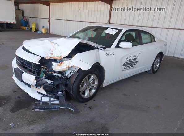 2C3CDXBG2NH183347 2022 DODGE CHARGER White Vista tres cuartos delantera izquierda