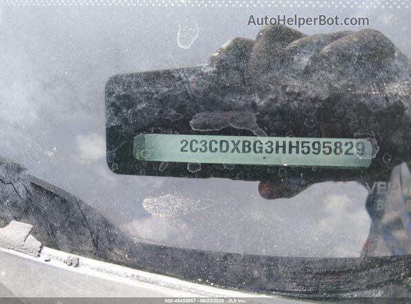 2C3CDXBG3HH595829 2017 DODGE CHARGER Black Widok komory silnika