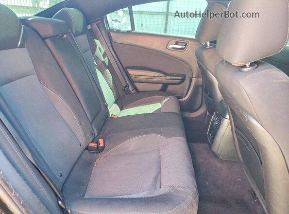 2C3CDXBG3JH290384 2018 DODGE CHARGER Black უკანა სავარძლების ხედი