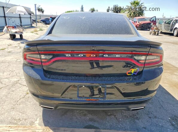 2C3CDXBG3JH290384 2018 DODGE CHARGER Black უკანა ხედი