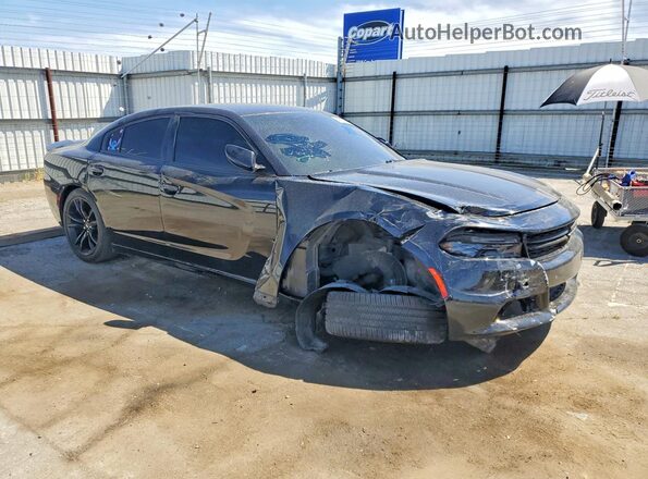 2C3CDXBG3JH290384 2018 DODGE CHARGER Black წინა მარჯვენა