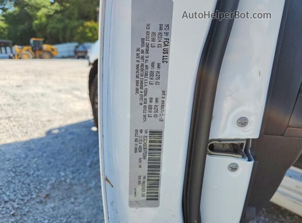 2C3CDXBG3KH752900 2019 DODGE CHARGER White Widok naklejki z numerem VIN