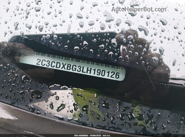 2C3CDXBG3LH190126 2020 DODGE CHARGER Black Вид підкапотного простору