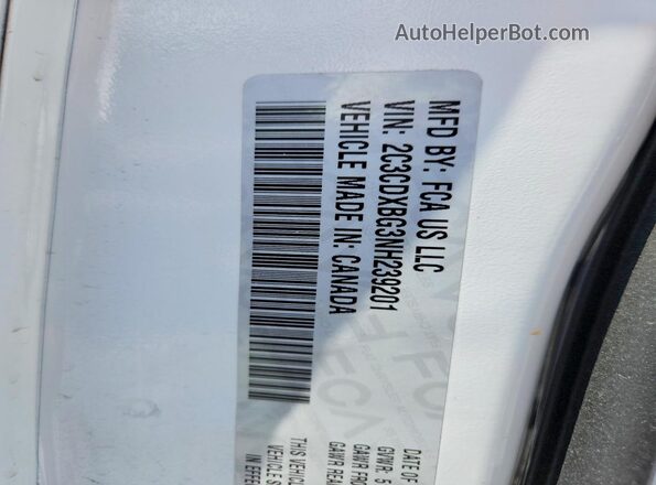 2C3CDXBG3NH239201 2022 DODGE CHARGER White Շարժիչի բաժամունքի տեսք