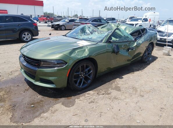 2C3CDXBG3PH604026 2023 DODGE CHARGER Green წინა მარცხენა ხედი სამი მეოთხედიდან