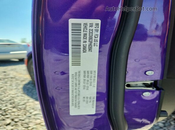 2C3CDXBG3PH626947 2023 DODGE CHARGER Purple Widok naklejki z numerem VIN