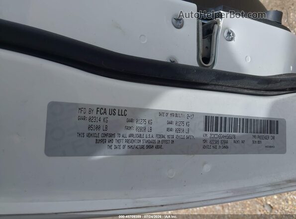 2C3CDXBG4HH585276 2017 DODGE CHARGER White Widok komory silnika