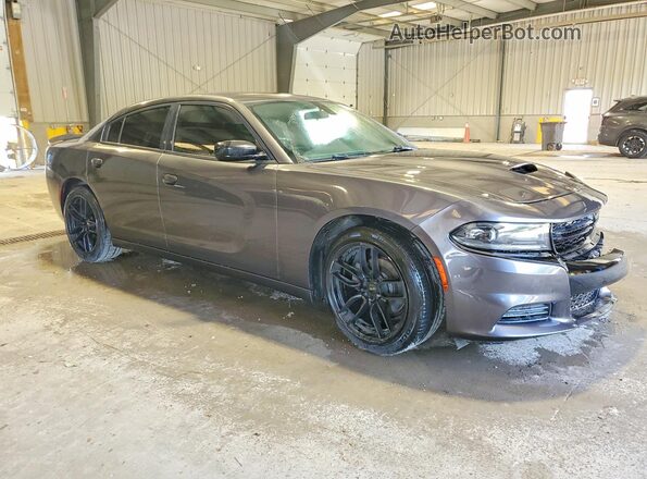 2C3CDXBG4JH206766 2018 DODGE CHARGER Gray Delantero derecho