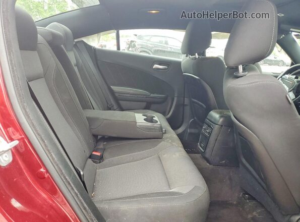 2C3CDXBG4KH505255 2019 DODGE CHARGER Burgundy Widok tylnych siedzeń