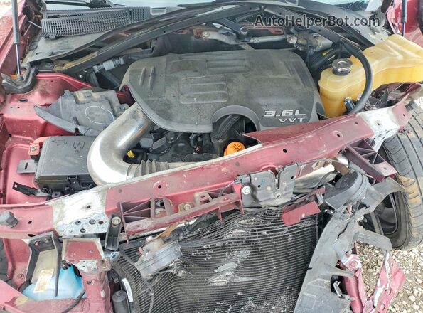 2C3CDXBG4KH505255 2019 DODGE CHARGER Burgundy Widok wnętrza z tyłu
