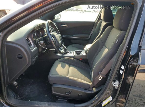 2C3CDXBG4KH660078 2019 DODGE CHARGER Black წინა სალონის ხედი