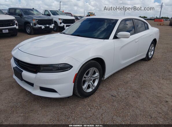 2C3CDXBG4LH190037 2020 DODGE CHARGER White Առջևի ձախ երեք քառորդ տեսարան