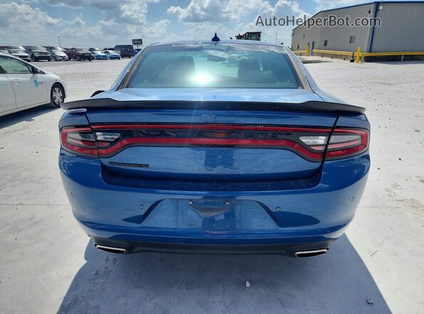 2C3CDXBG4LH234277 2020 DODGE CHARGER Blue უკანა ხედი